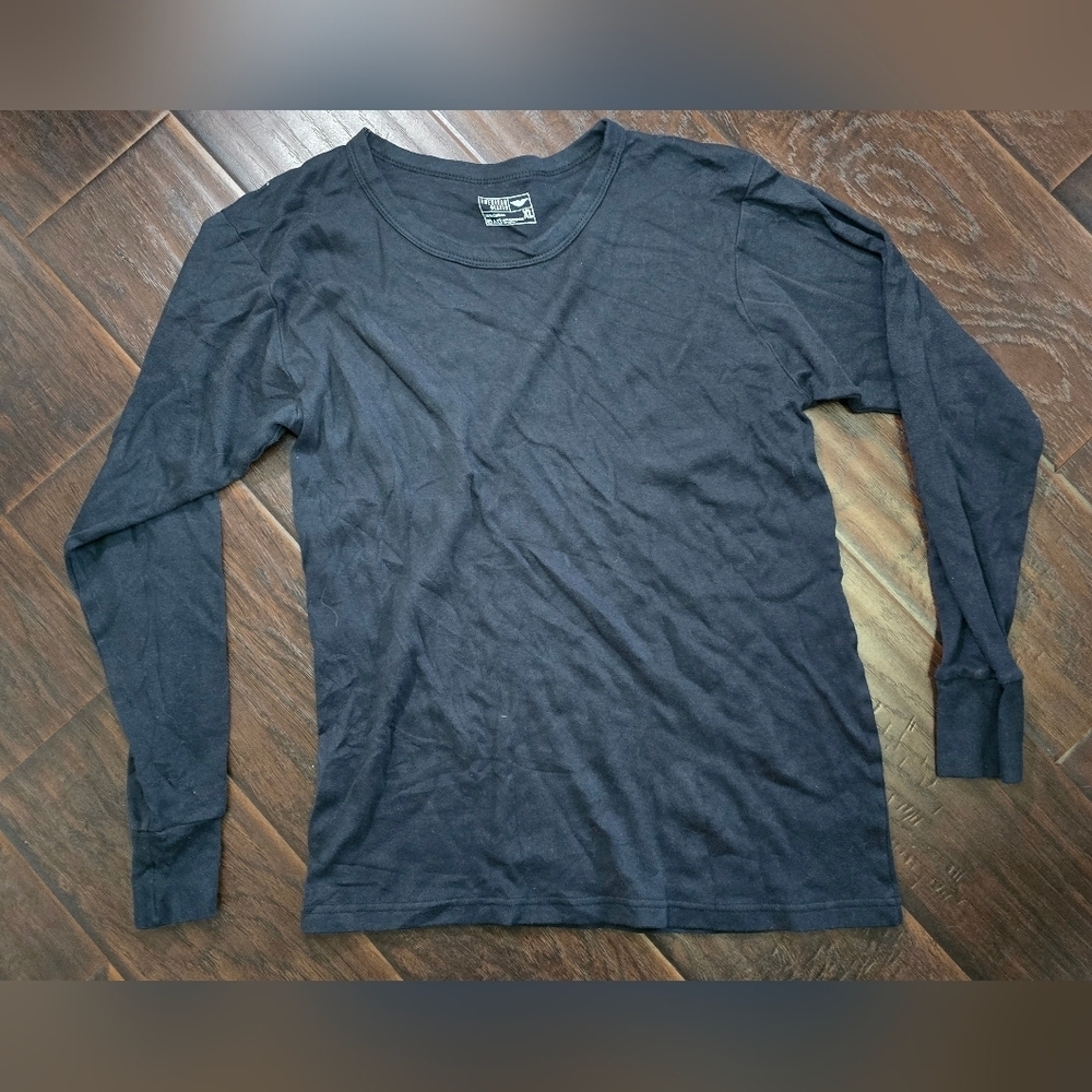 American Heaven Mens Black Long Sleeve Casual Tee XL